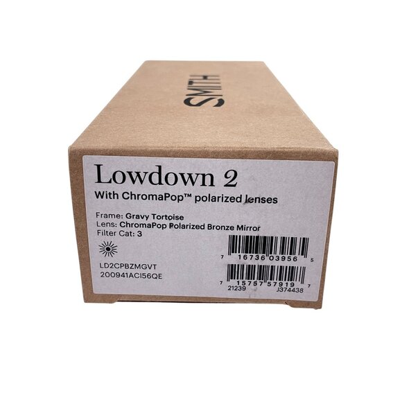 Smith Lowdown 2 Sunglasses Gravy Tortoise ChromaPop Polarized Bronze Mirror NEW - Picture 7 of 8